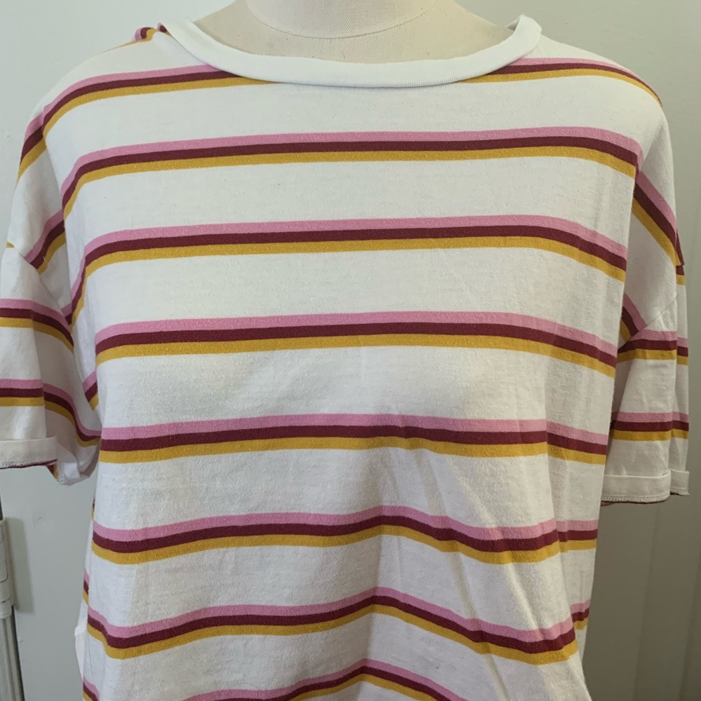 Target Wild Fable Brand Striped Cropped Tee